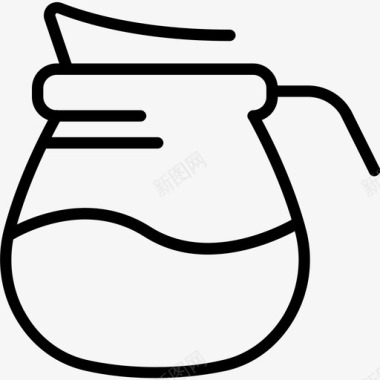 图尔卡咖啡醒酒器图标图标