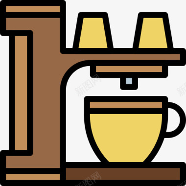 咖啡杯饮料31杯线性颜色图标图标