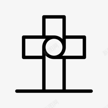 十字架复活节51直纹图标图标