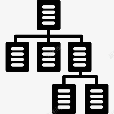 层次结构数据科学3实体图标图标