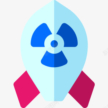 核弹核能3扁平图标图标