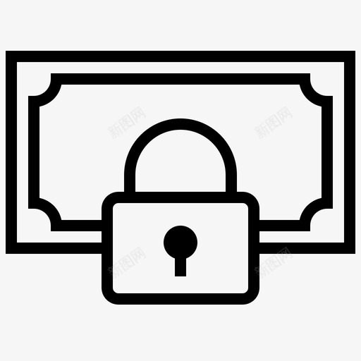 锁银行金融图标svg_新图网 https://ixintu.com 保护 货币 金融 银行
