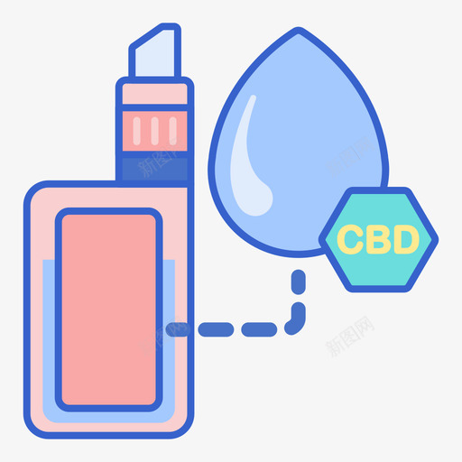 Vapecbd油2线性颜色图标svg_新图网 https://ixintu.com Vape cbd 线性 颜色