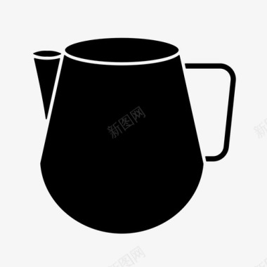 牛奶壶拿铁机牛奶壶咖啡设备雕文图标图标