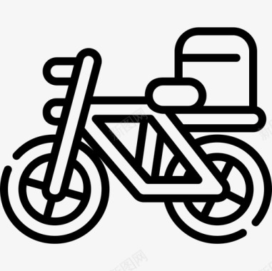 送货自行车外卖28辆直线型图标图标