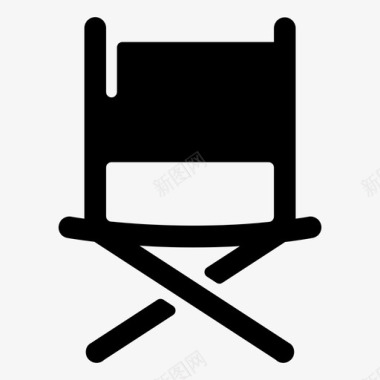 导演坐椅导演椅折叠椅图标图标