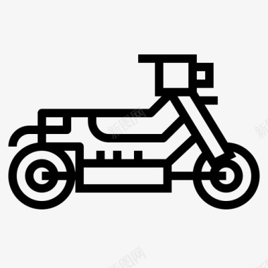 摩托车车展直线型图标图标