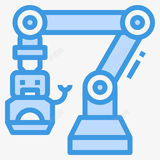 机械臂人工智能79蓝色图标svg_新图网 https://ixintu.com 人工智能 机械 蓝色
