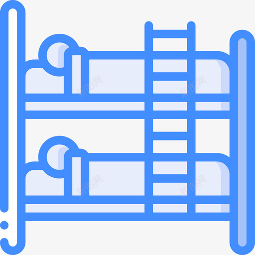 床铺47号家庭蓝色图标svg_新图网 https://ixintu.com 47号 家庭 床铺 蓝色