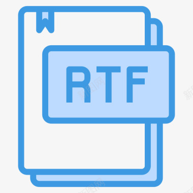 Rtf文件类型18蓝色图标图标