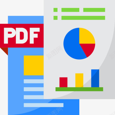 Pdf办公和商务14平面图图标图标