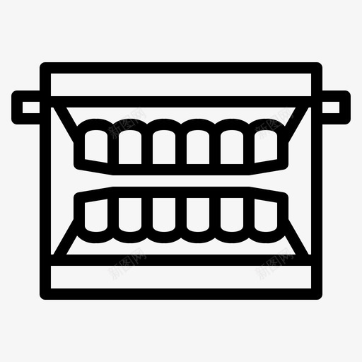 模具牙科47线性图标svg_新图网 https://ixintu.com 模具 牙科 线性