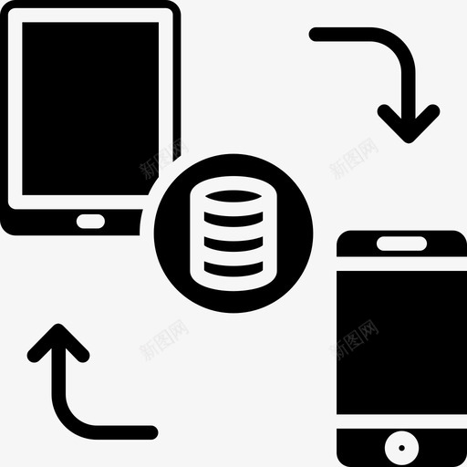同步数据科学3固态图标svg_新图网 https://ixintu.com 同步 固态 数据科学3