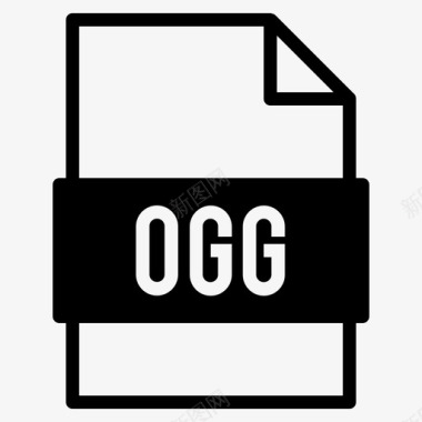 ogg文件文档扩展名图标图标