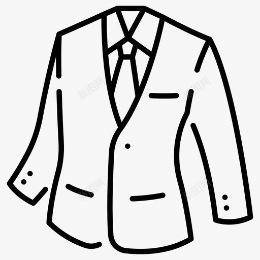 西服和领带西装和领带商务图标svg_新图网 https://ixintu.com 商务 服装 衣服 西服和领带 西装和领带