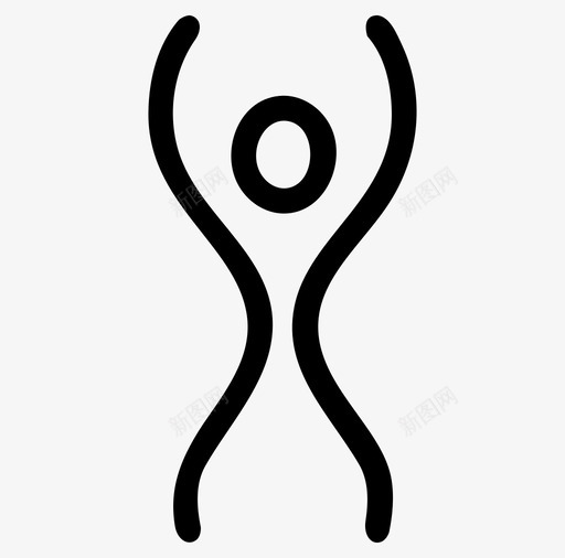 女神体式冷静图标svg_新图网 https://ixintu.com 体式 冷静 女神 姿势 瑜伽 精神 线条