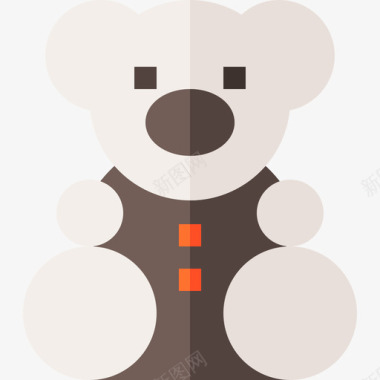 泰迪熊婴儿和玩具11扁平图标图标