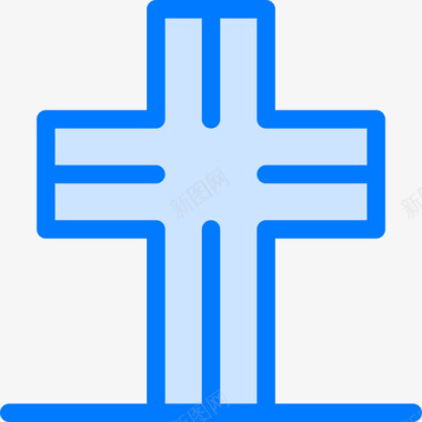 天主教宗教23蓝色图标图标