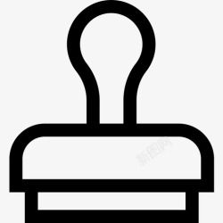 手工精制图章橡皮图章手工艺品3线状图标高清图片