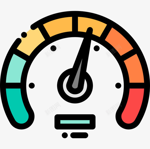 中等车速表时间11线性颜色图标svg_新图网 https://ixintu.com 中等 时间 线性 车速 颜色