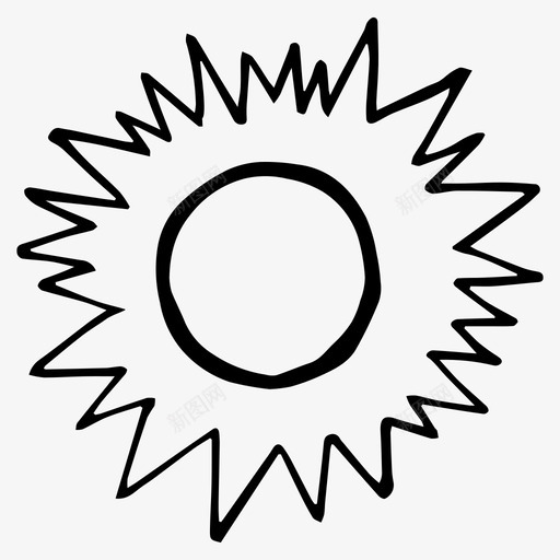 太阳素描空间图标svg_新图网 https://ixintu.com 天气 太阳 空间 素描 阳光 黑太阳