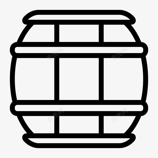 木桶啤酒橡木桶图标svg_新图网 https://ixintu.com 仓库 啤酒 啤酒节 木制 木桶 橡木 葡萄酒