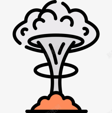 核爆核弹7线状颜色图标图标