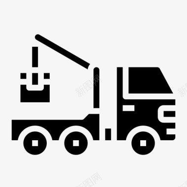 送货卡车物流和送货13填充图标图标