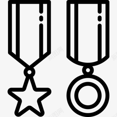奖章奖赏和奖章直系的图标图标