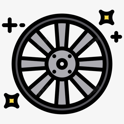 车轮居家保持2线性颜色图标svg_新图网 https://ixintu.com 保持 居家 线性 车轮 颜色