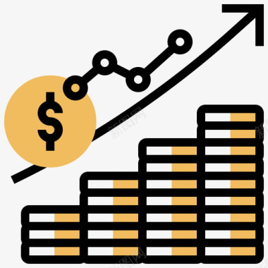 成长投资黄影图标图标