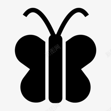 蝴蝶动物花图标图标