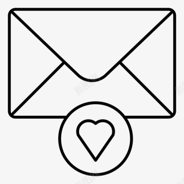 邮件留言情人节图标图标