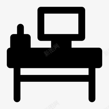 办公桌办公室车站图标图标