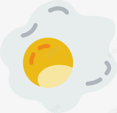 煎蛋食品171扁平图标图标
