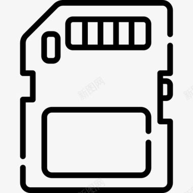 Sd卡电子57线性图标图标