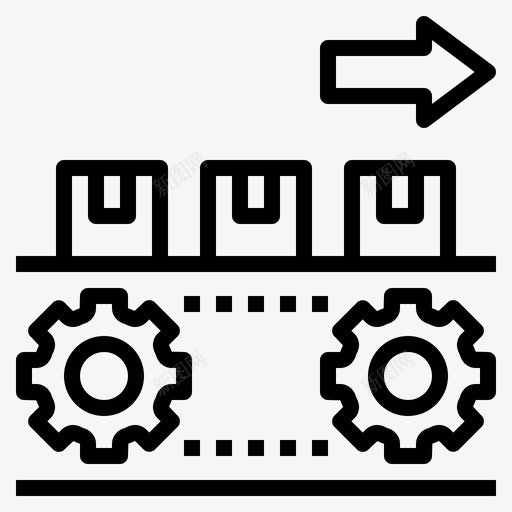生产工厂机器图标svg_新图网 https://ixintu.com 准时 制造 包裹 工厂 机器 生产