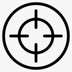安全目标十字准星聚焦射击图标高清图片