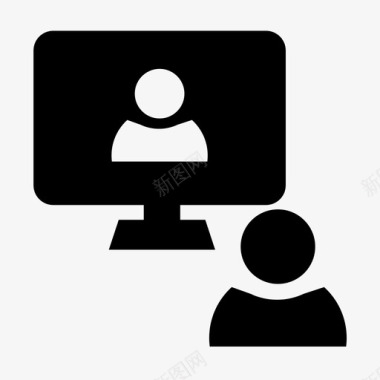 在线咨询在线会议在线视频会议图标图标