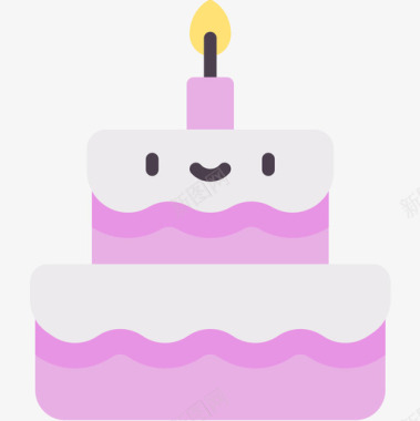生日蛋糕幸福9扁平图标图标