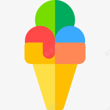 冰淇淋一般48平的图标图标
