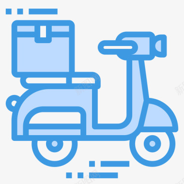摩托车物流和送货12蓝色图标图标