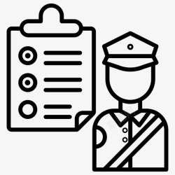机场细节海关细节警察图标高清图片