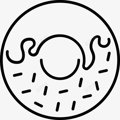 甜甜圈百吉饼面包店图标svg_新图网 https://ixintu.com 快餐 甜点 甜甜圈 百吉 面包店