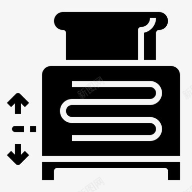 烤面包机烹饪装饰图标图标