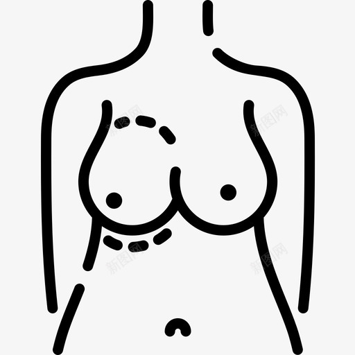 不对称整形手术21直线型图标svg_新图网 https://ixintu.com 不对称 手术 整形 直线 线型