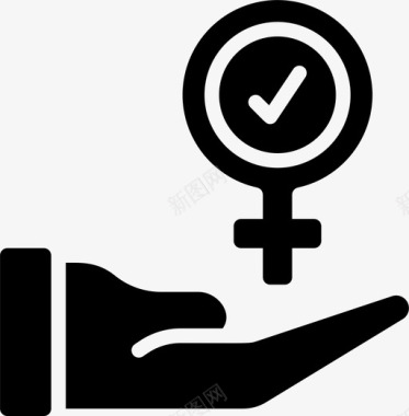 握手女权主义24填充图标图标