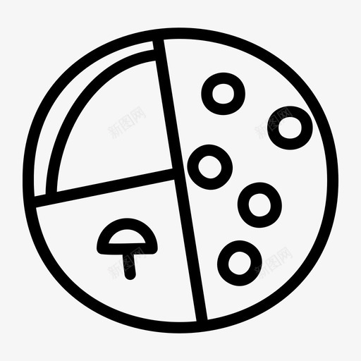 披萨配料食品蘑菇图标svg_新图网 https://ixintu.com 意大利 披萨 拉稀 蘑菇 配料 食品 香肠