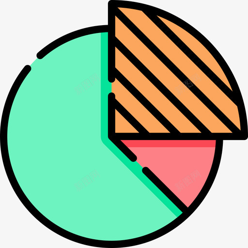 饼图数学6线颜色图标svg_新图网 https://ixintu.com 数学 颜色 饼图