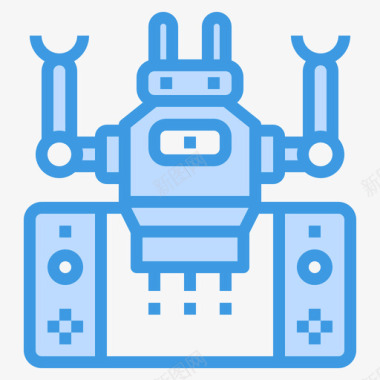 机器人机器人53蓝色图标图标